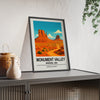 Framed Monument Valley travel poster
