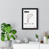 Monza Circuit print White framed on a living room wall