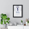 Mookie Wilson 1986 World Series Game 6 Poster - New York Mets 1 Jersey Print framed on a living room wall