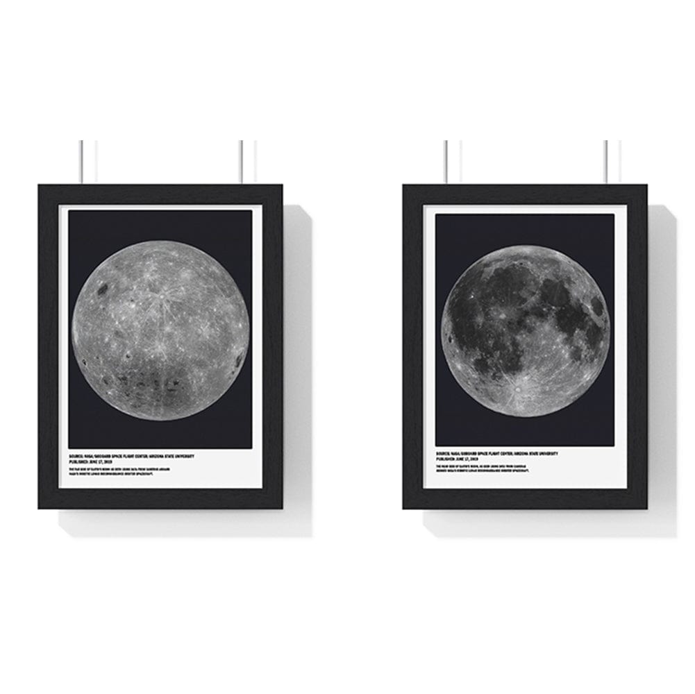 Framed Moon Near & Far Side poster