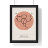Morphine Molecule print framed in a black frame, ready to hang