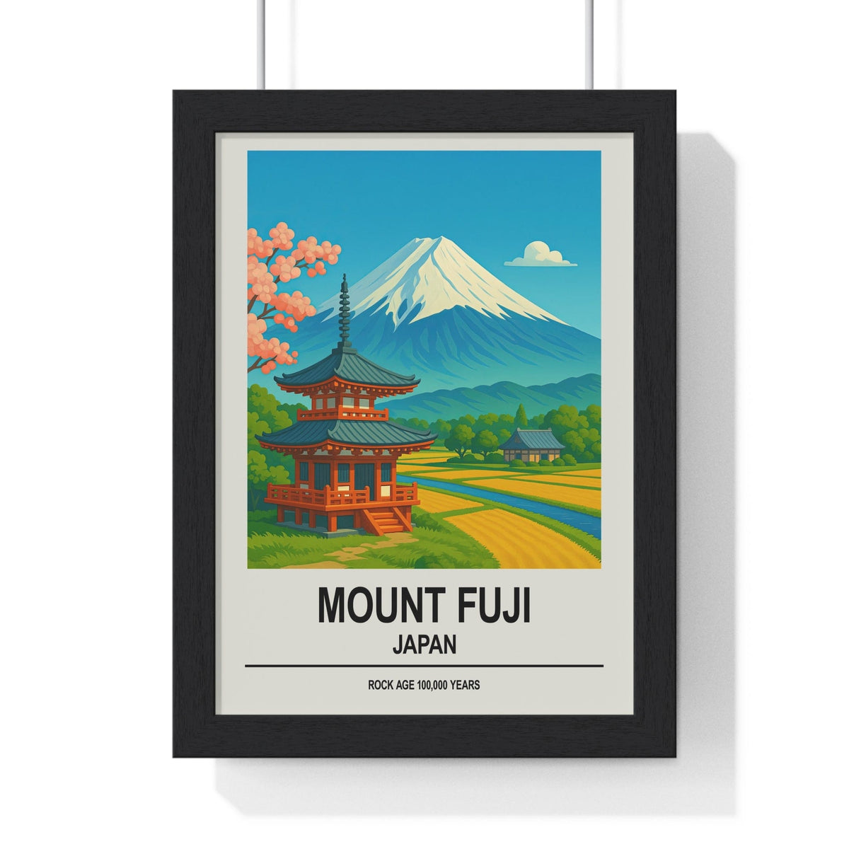 Mount Fuji Poster | Japan Travel Wall Art | Vintage Landscape Print ...