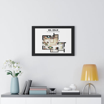 Mr Bean UK TV Show Apartment Floor Plan - Poster Kingz