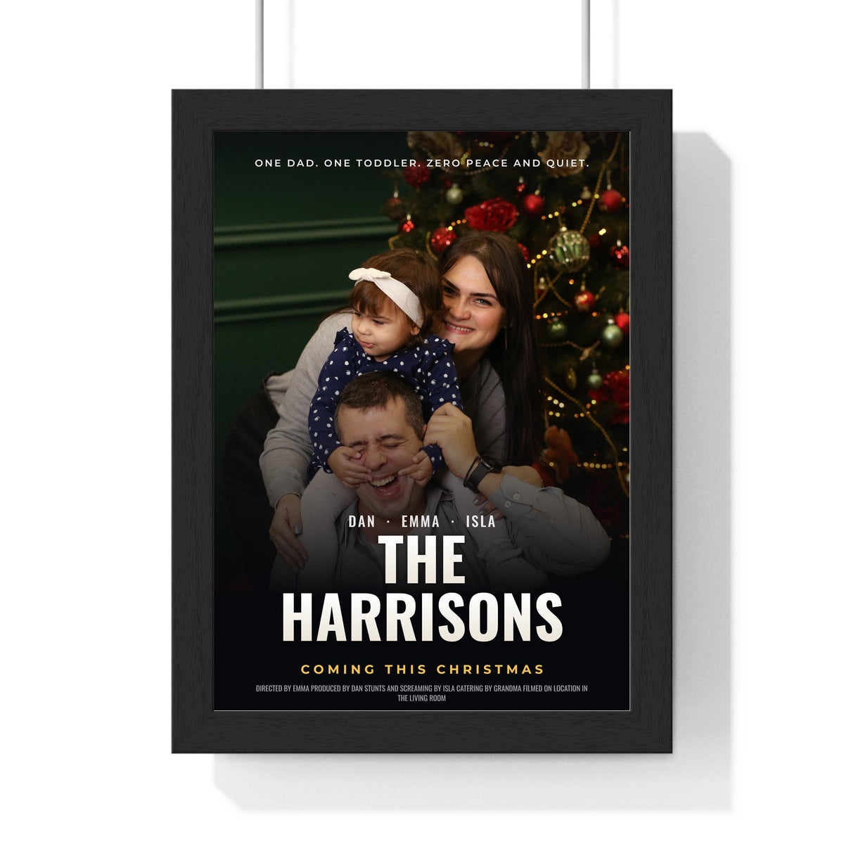 Personalised Family Movie Poster - framed blockbuster family movie poster