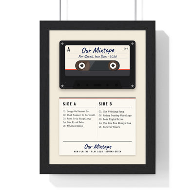 Personalised Mixtape Print - framed print