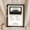 Personalised Mixtape Print - Lifestyle - leaning in a frame with dried flowers