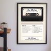 Personalised Mixtape Print - Lifestyle - hanging on a living room wall