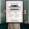 Personalised Mixtape Print - Lifestyle - held up in a bright room