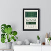 Into The Dark 2008 Tennis print framed on a living room wall