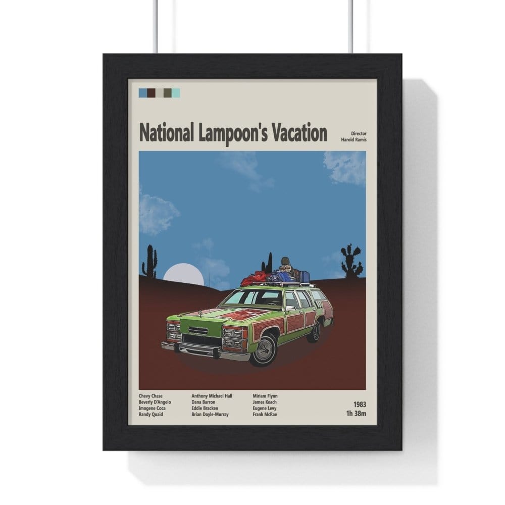 Framed National Lampoon's Vacation movie poster wall display