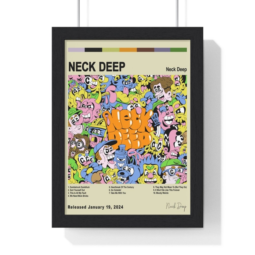 Neck Deep Album Cover Poster - Poster Kingz - A5 (unframed) - Neck Deep - Vintage