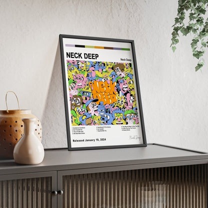 Neck Deep Album Cover Poster - Poster Kingz - A5 (unframed) - Neck Deep - White