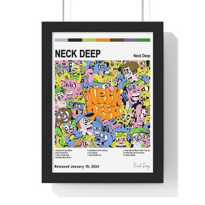 Neck Deep Album Cover Poster - Poster Kingz - A5 (unframed) - Neck Deep - White