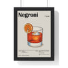 Framed Negroni Cocktail - Bold Italian Drink - print