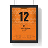 Netherlands Euro 88 Final Poster - Marco van Basten 12 Volley v USSR Shirt Print framed in a black frame, ready to hang