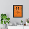 Netherlands Euro 88 Final Poster - Marco van Basten 12 Volley v USSR Shirt Print framed on a living room wall