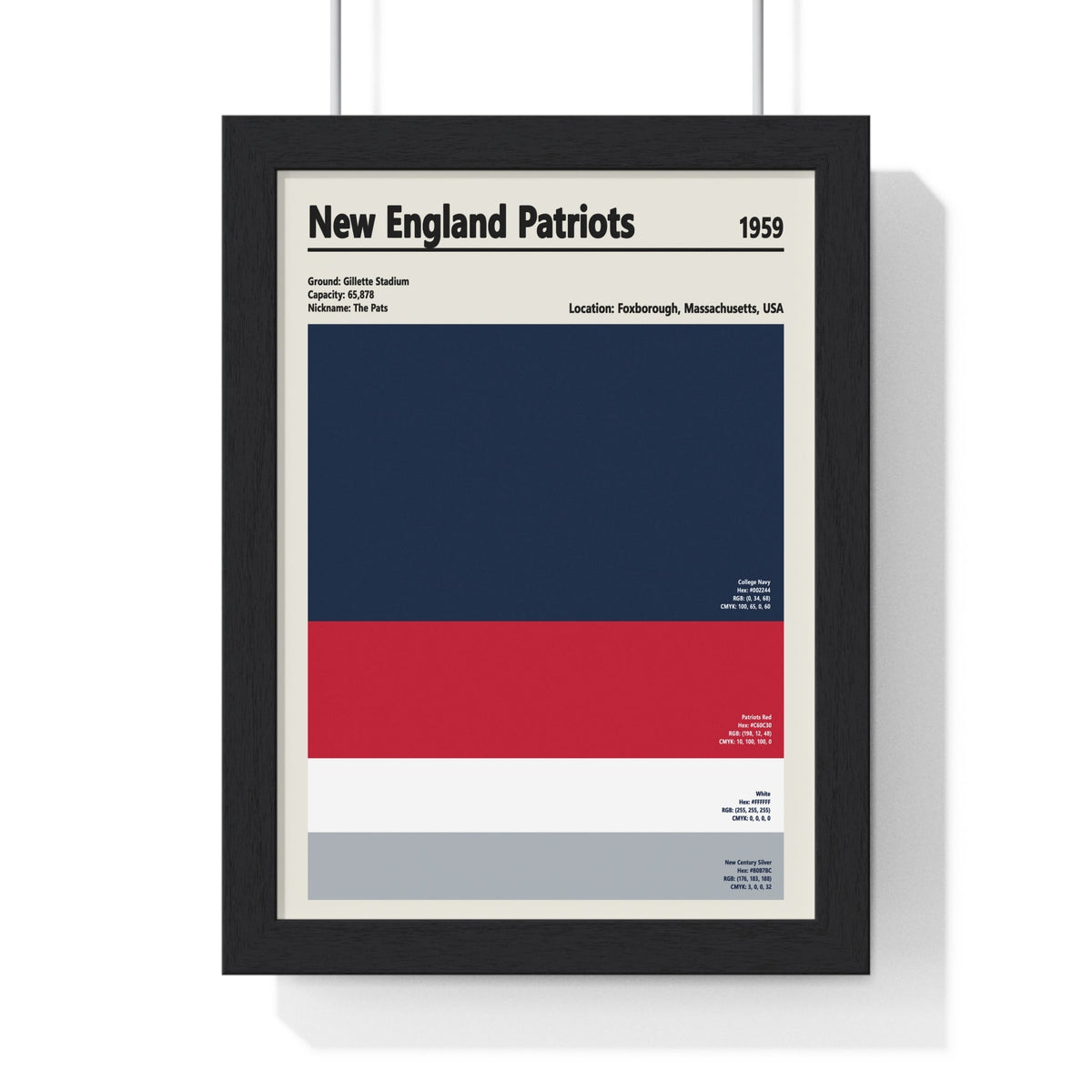 New England Patriots Colour Swatch Print
