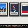 New England Patriots Fan Wall Set | Gillette Stadium Print, Stadium Map & Team Colours