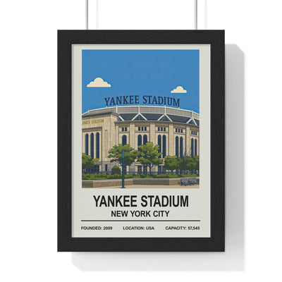 Framed New York Yankee Stadium poster