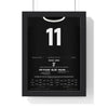Jonah Lomu 1995 Poster - New Zealand v England Rugby World Cup Semi-Final All Blacks 11 Print framed in a black frame, ready to hang