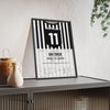 Newcastle 3-2 Barcelona Champions League 1997 Poster - Faustino Asprilla 11 Hat-Trick Shirt Print framed and leaning on a sideboard