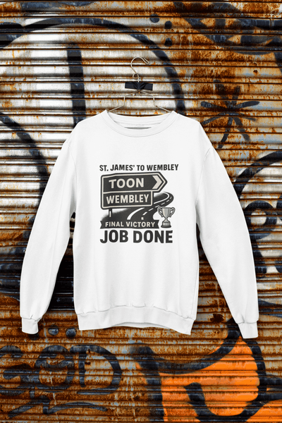Black t-shirt with Newcastle EFL Cup - Retro Football Design Toon Army Matchday Fan Gear