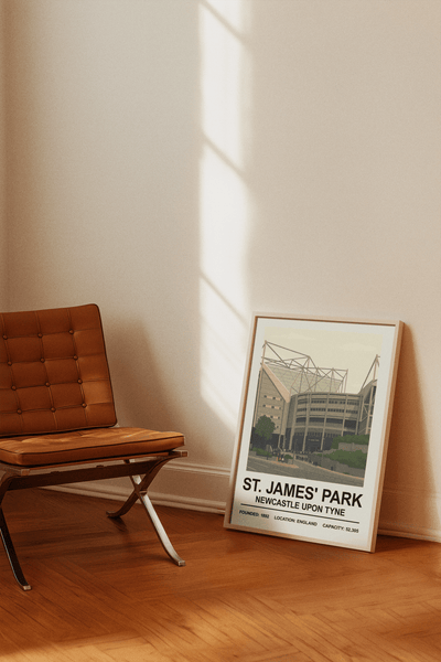 Newcastle St James Park Stadium Print - Poster Kingz - A5 (unframed) - 