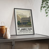 Framed Newcastle St James Park Stadium poster