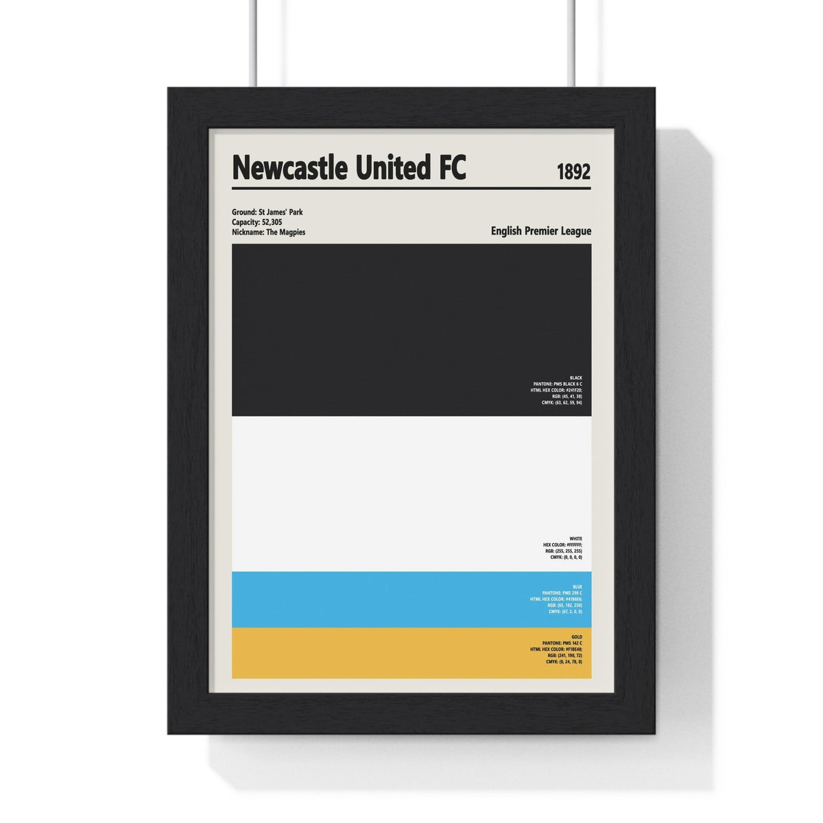 Newcastle United Colour Swatch Print