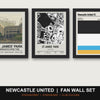 Newcastle United Fan Wall Set | St James' Park Print, Stadium Map & Club Colours