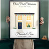 Personalised First Christmas in Our New Home Print - Lifestyle - held up in a bright room
