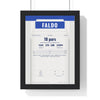 Nick Faldo Muirfield 1987 Golf Poster - Caddie Overalls 18 Pars Final Round Print framed in a black frame, ready to hang