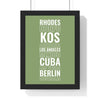 Personalised destination print custom travel list typography poster by Poster Kingz