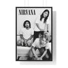 Framed Nirvana Black and White Band Photo maxi poster