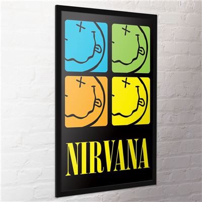 Nirvana Smiley Squares Maxi Poster poster wall art print UK home decor