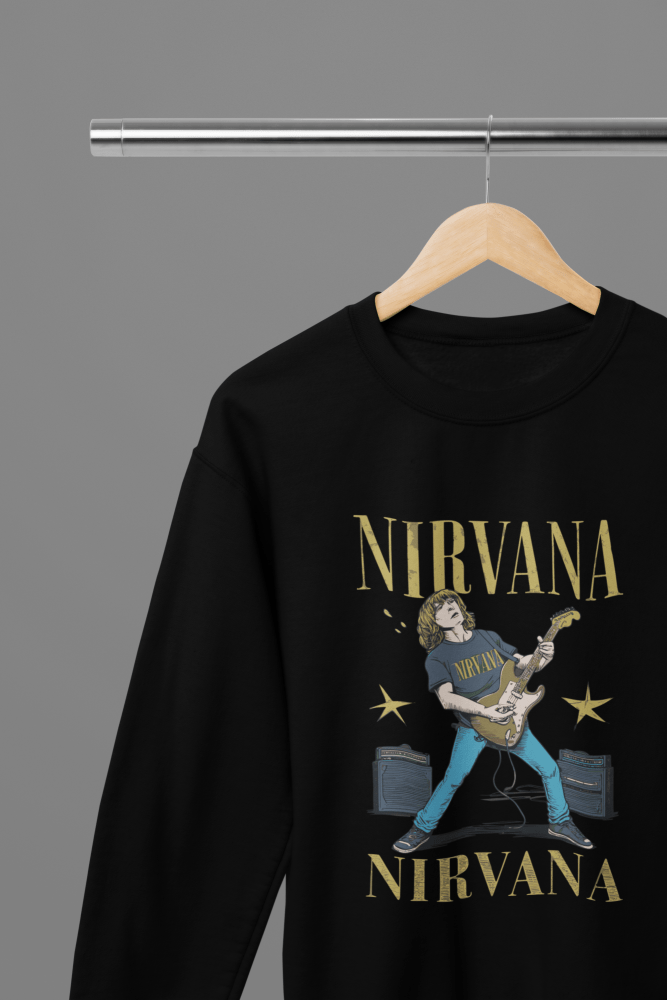 Nirvana T-Shirt/Sweatshirt - Poster Kingz - S - Sweatshirt - Black