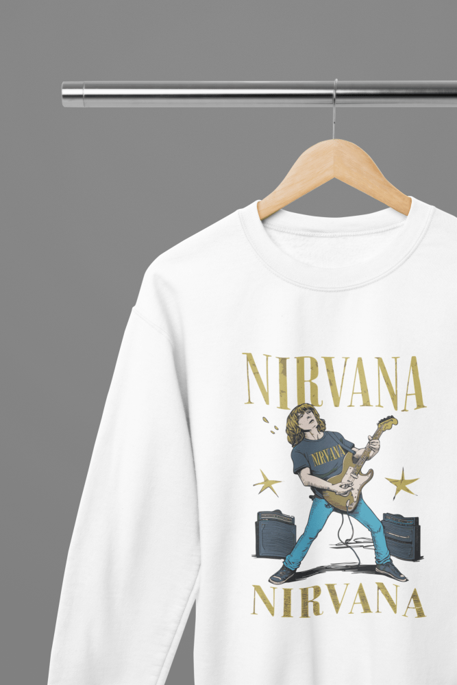 Nirvana T-Shirt/Sweatshirt - Poster Kingz - S - Sweatshirt - White