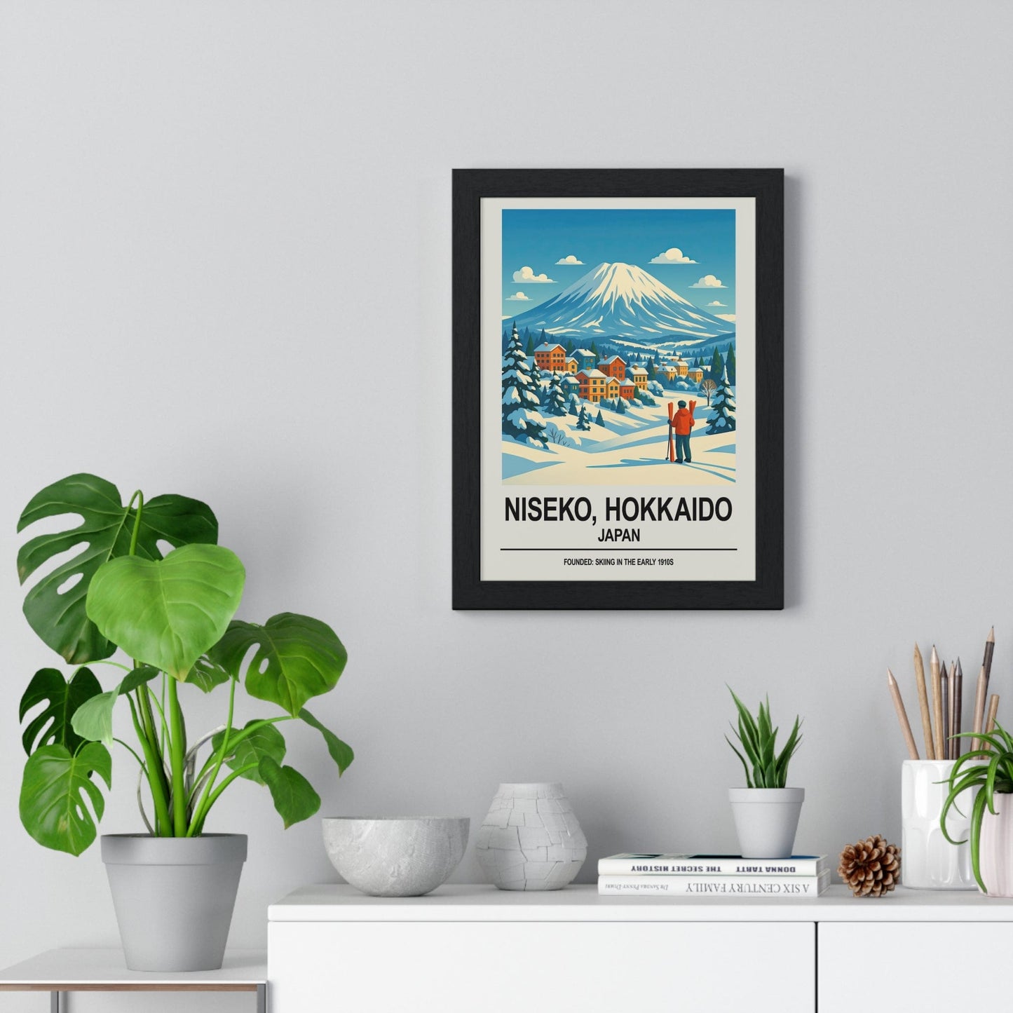 Framed Niseko Hokkaido Ski travel poster