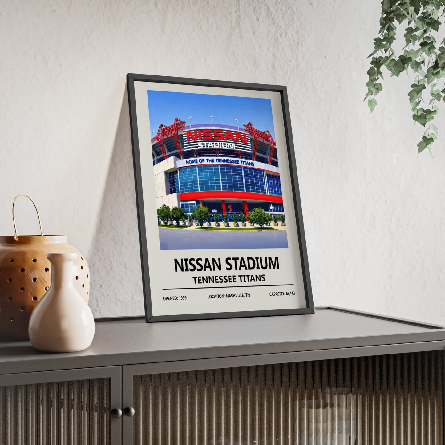 Framed Nissan Stadium Tennessee Titans poster