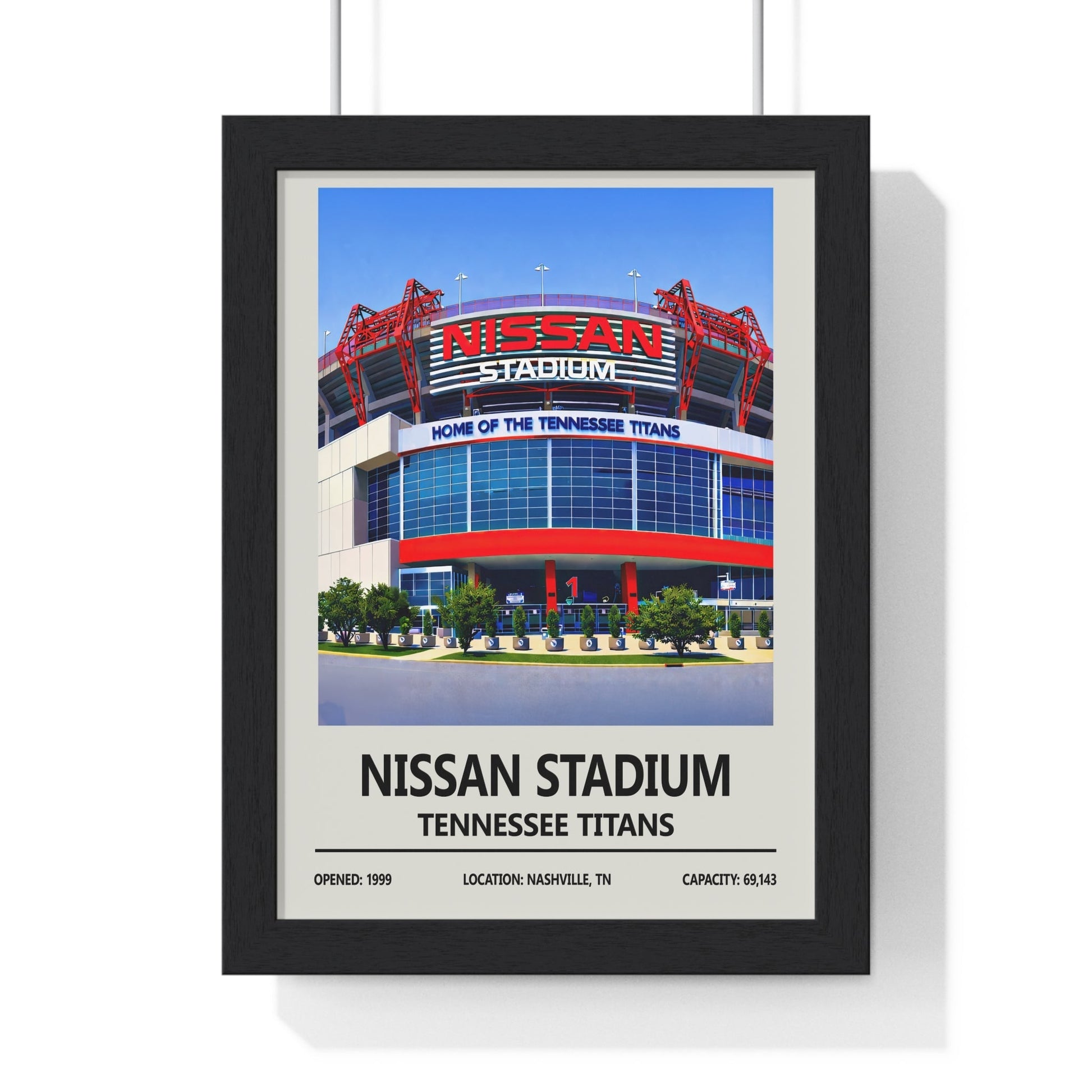 Framed Nissan Stadium Tennessee Titans poster