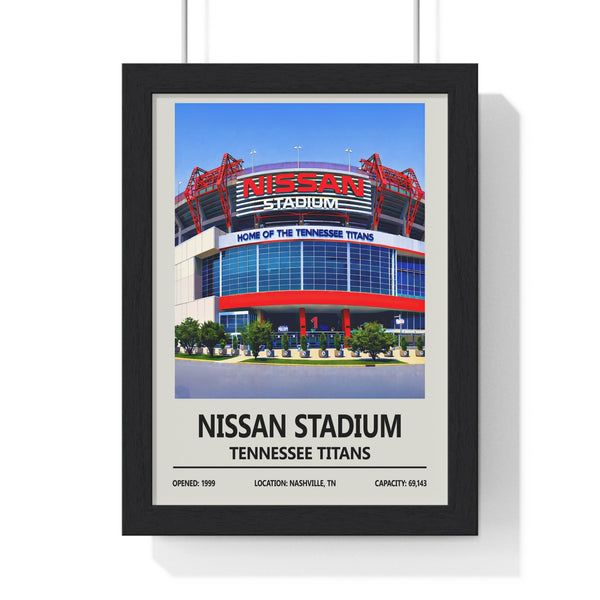 Nissan Stadium Tennessee Titans framed poster on wall