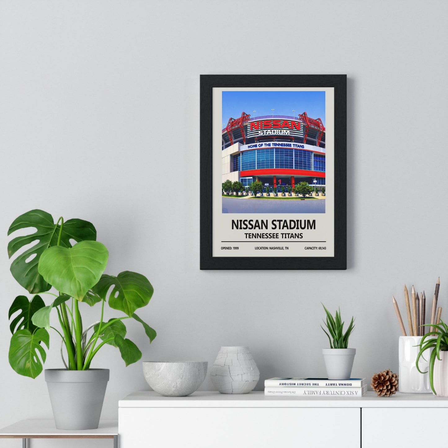 Framed Nissan Stadium Tennessee Titans poster