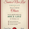 Personalised Santa's Nice List Certificate Print - design detail