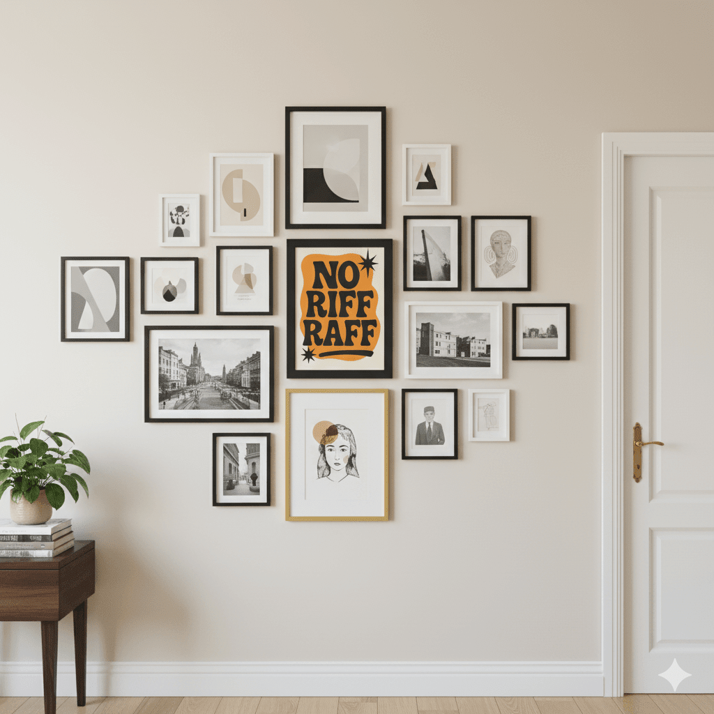 No Riff Raff Poster – Bold Funny Quote Wall Art for Home or Office ...