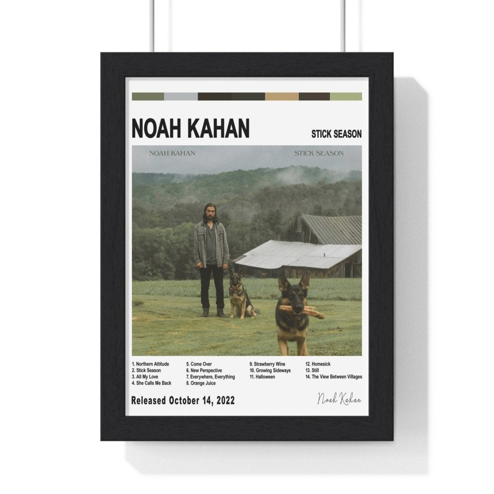 Noah Kahan - Stick Season Album Cover Poster - Poster Kingz - A5 (unframed) - White - 