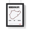 Nordschleife print White framed in a black frame, ready to hang