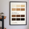 Norfolk Brew Colour Chart framed on a wall