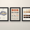 Norfolk Sayings Set of 3 Prints framed side by side on a wall