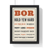 Norfolk Slang Print in a black frame
