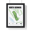 North Berwick 15th Hole White print framed in a black frame, ready to hang